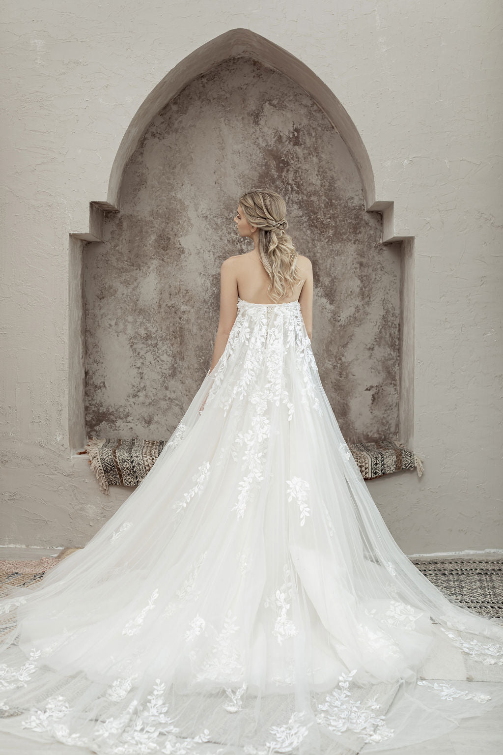 wedding dress with cape - magnolia fashion group - magnolia bridal - bridal cape