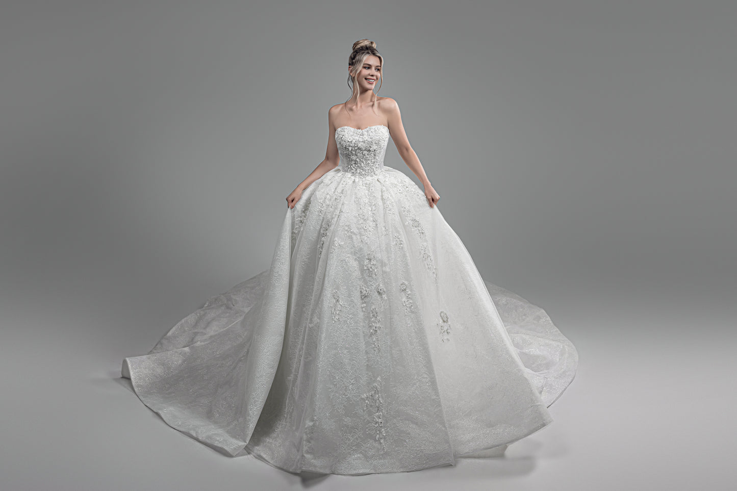 arab wedding dress - Lebanese wedding dress - chinese wedding dress - sparkly wedding dress - strapless wedding dress