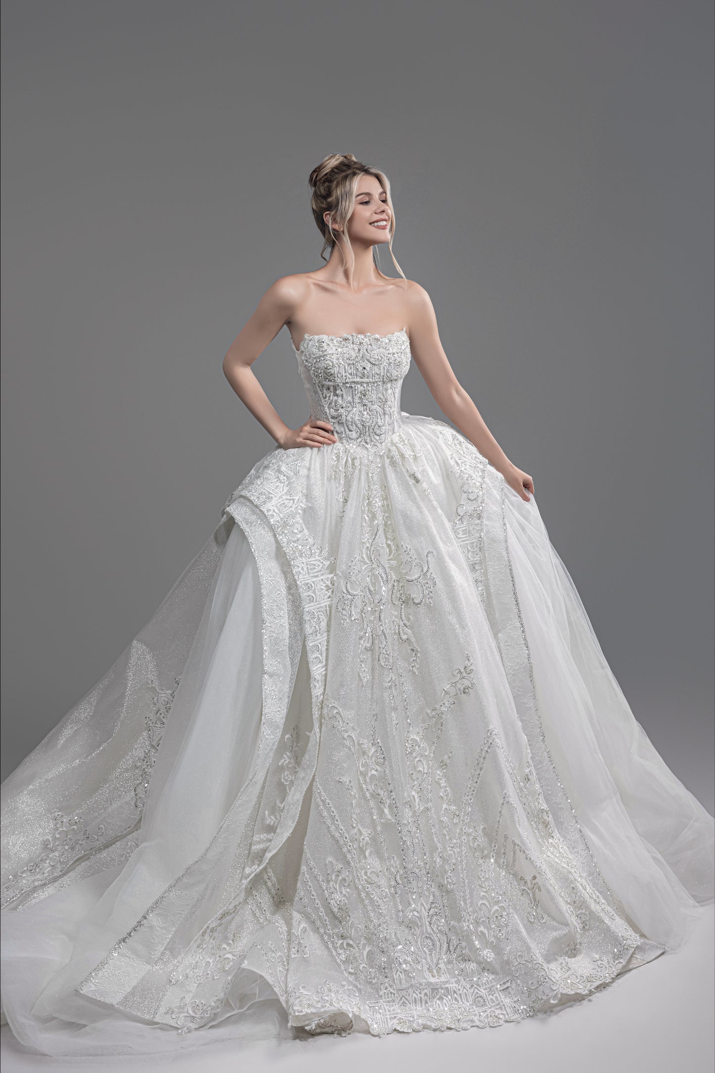 ball gown - bridal ball gown - luxury wedding dress - princess wedding dress - luxury bridal - sparkly wedding dress - designer wedding dress - couture wedding dress - queen wedding dress - big wedding dress - puffy wedding dress